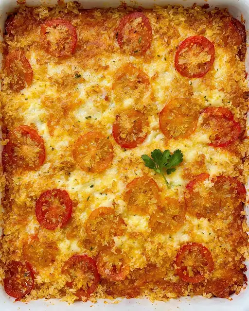 Arroz Julie: Gratinado Cremoso de Jamón, Perejil y Tomate