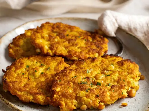 Buñuelos veganos de zanahoria y garbanzos