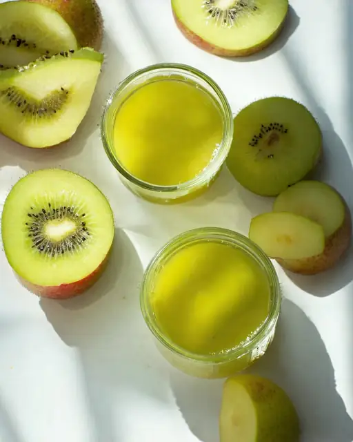 Jugo refrescante de manzana verde y kiwi
