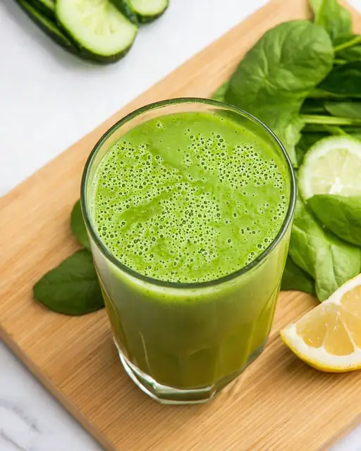 Jugo verde detox con espinaca