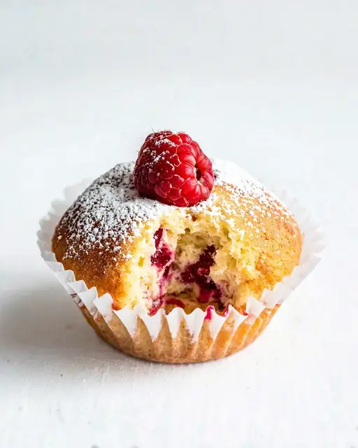 Muffins esponjosos de frambuesa, super faciles
