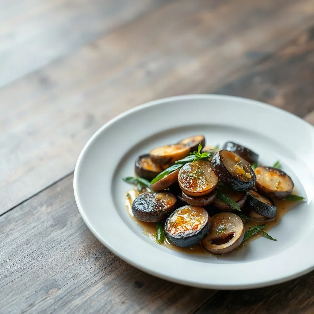 Ñoquis de ricota caseros con salteado de espinaca y hongos portobello al ajillo