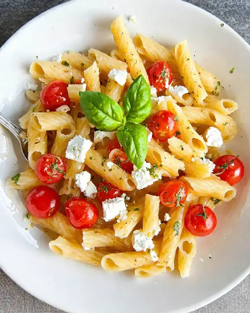 Pasta al Horno con Tomates Cherry y Queso Feta