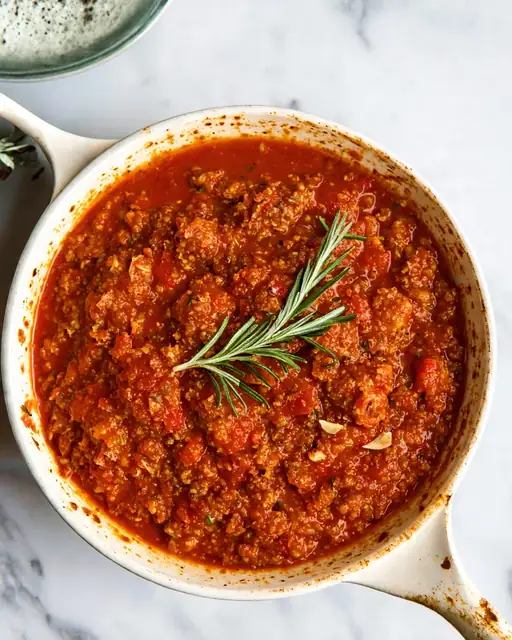 Salsa Tipo Boloñesa Vegana con Soya Texturizada y Chipotle