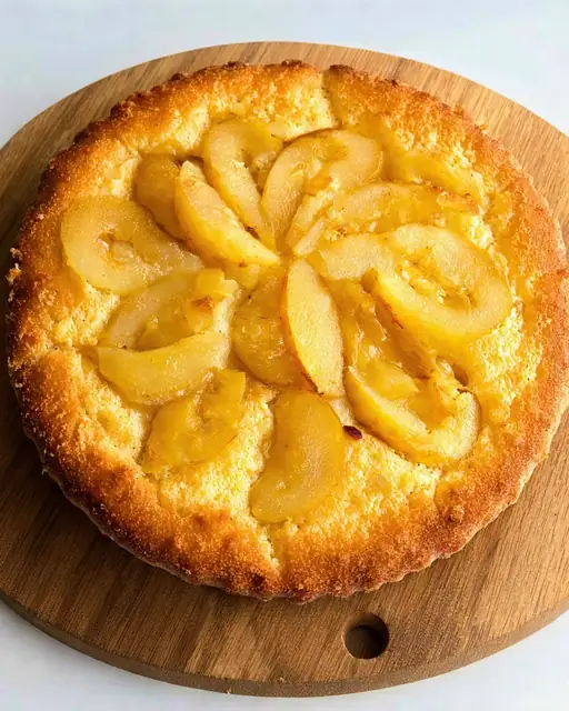 Tarta de Pera suave y fácil con solo 4 ingredientes